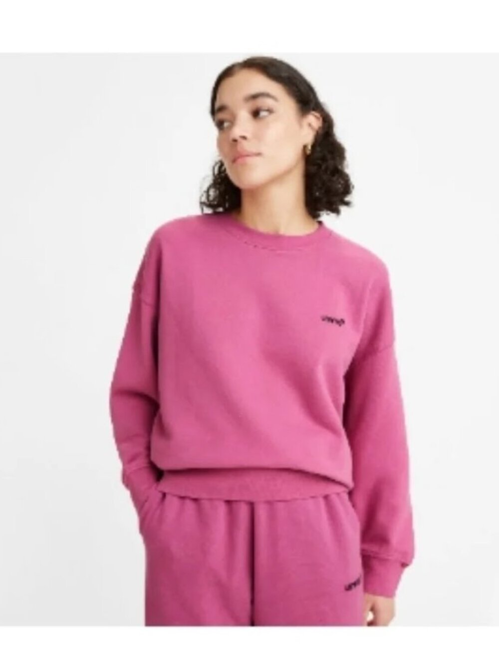 Levi’s Relaxed Fit Crewneck Sweatshirt Magenta Purple Medium